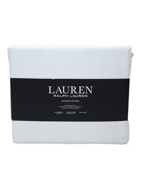 Lauren Ralph Lauren Dunham Sateen Queen White Sheet Set 300 Thread Count Cotton